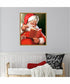 Framed Santas Naughty and Nice List by Cafe Yellow Canvas Wall Art Print (23  W x 28  H), Sylvie Gold Frame