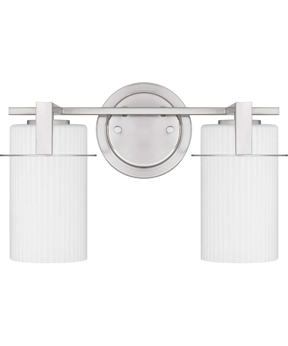 Seymour Medium 2-light Bath Light Brushed Nickel