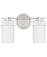Seymour Medium 2-light Bath Light Brushed Nickel