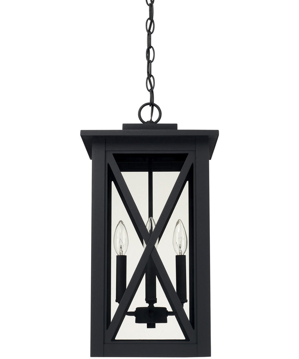 Avondale 4-Light Outdoor Hanging In Black With Clear Glass