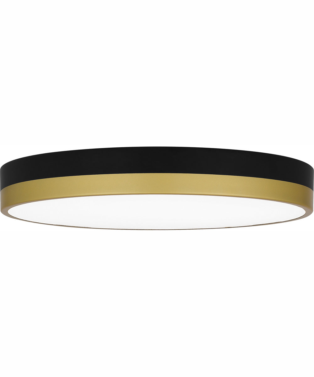 Weldin Medium Flush Mount Matte Black Gold