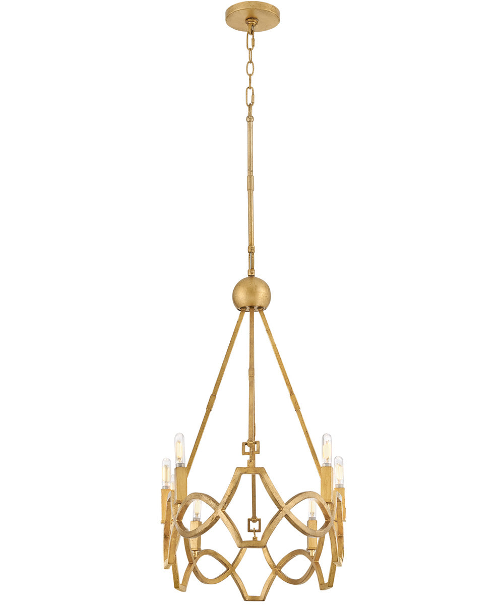 Leona 8-Light Medium Eight Light Linear in Distressed Brass