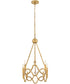 Leona 8-Light Medium Eight Light Linear in Distressed Brass