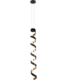 Spiral LED Pendant Black / Gold