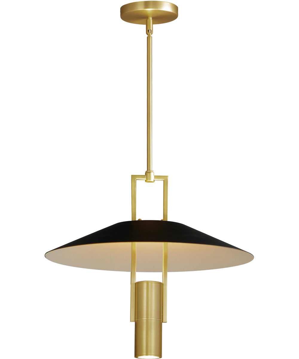 Tahoe 2-Light LED Pendant Black / Satin Brass