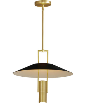 Tahoe 2-Light LED Pendant Black / Satin Brass
