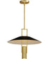 Tahoe 2-Light LED Pendant Black / Satin Brass