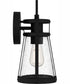 Barber Small 1-light Outdoor Wall Light Coastal Armour Aluminum Matte Black