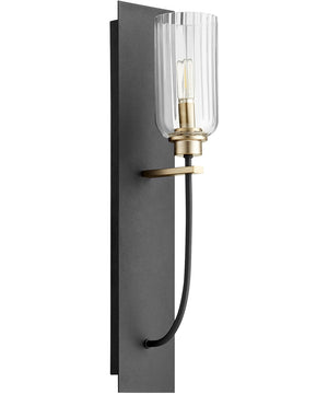 5"W Espy 1-light Wall Mount Light Fixture Noir w/ Aged Brass
