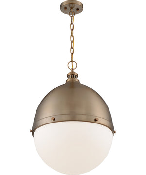 18"W Ronan 1-Light Pendant Burnished Brass