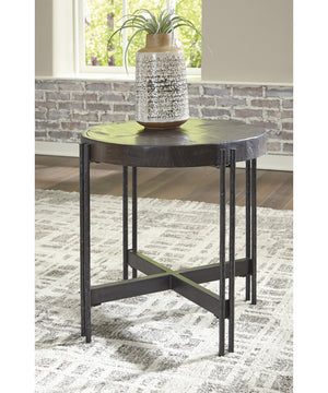 24"H Jillenhurst Round End Table Dark Brown