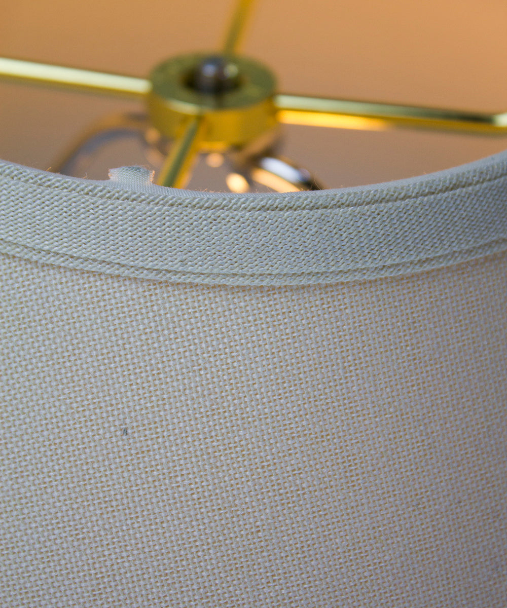 18"W x 11"H Light Oatmeal Hardback Coolie with Linen White Liner