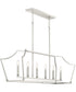 Parkhurst 6-Light New Traditional  Linear Island Chandelier Light Brushed Nickel