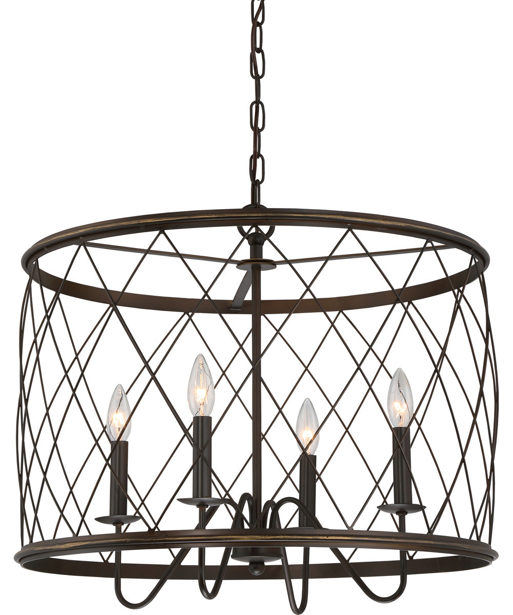 Dury 4-light Pendant Palladian Bronze