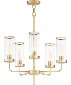 Crosby 5-Light Chandelier Satin Brass