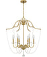 Sunday 6-light Chandelier Aged Brass