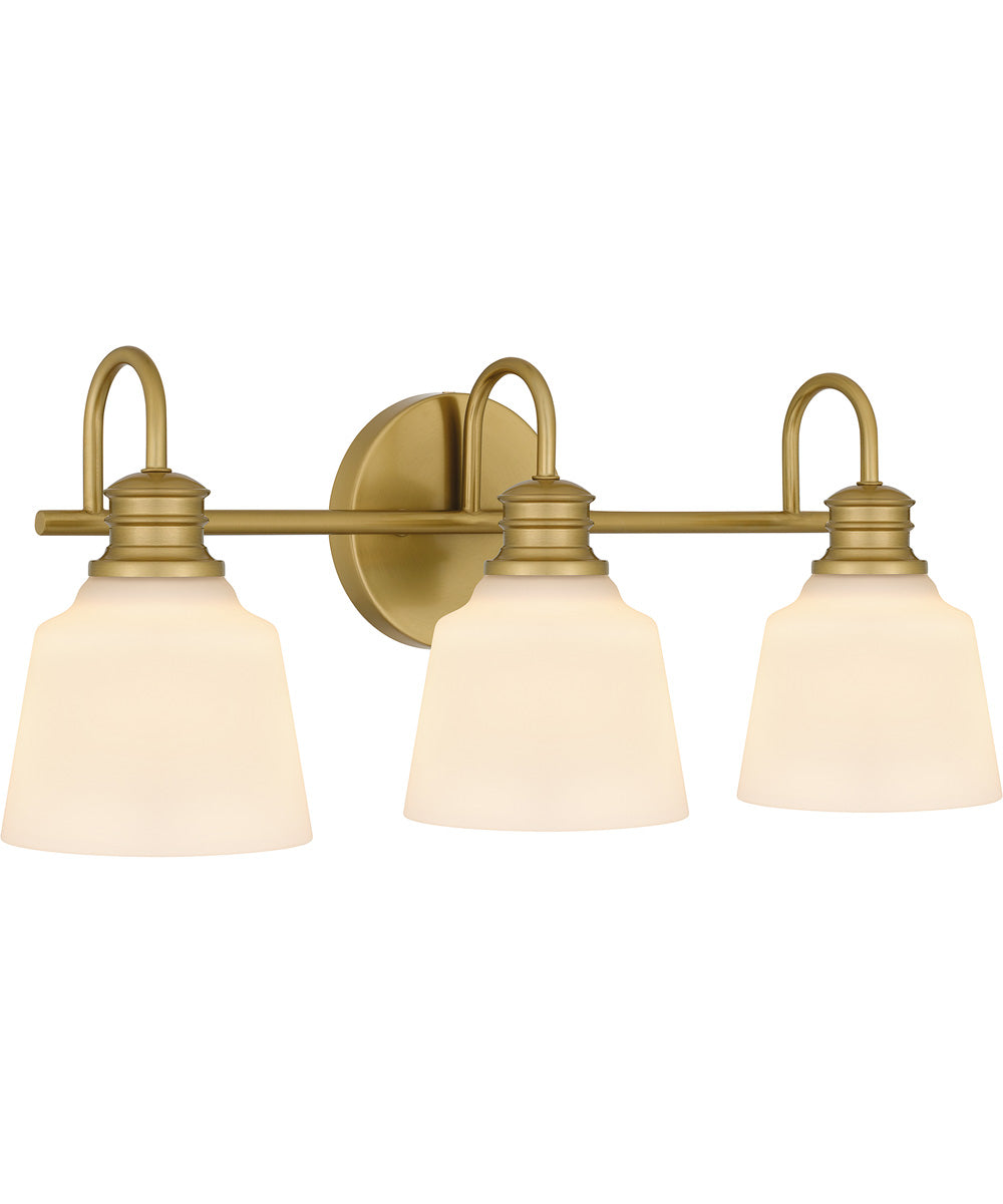 Hinton Large 3-light Bath Light Aged Brass