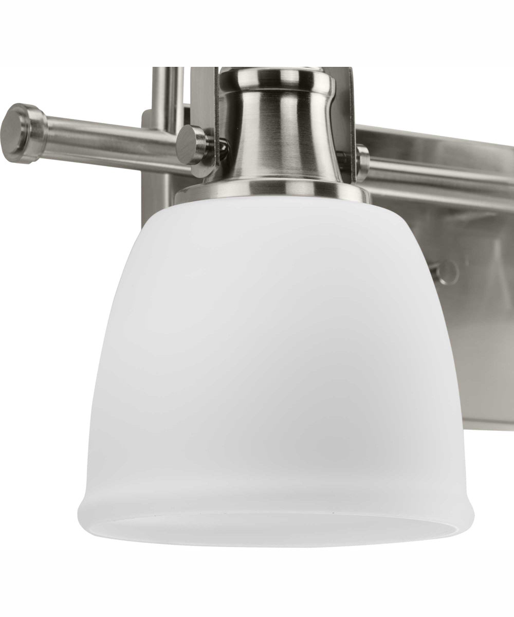 Preston 2-Light Coastal Bath Vanity Light Brushed Nickel