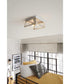 Briarwood 2-Light Galvanized Bleached Oak Farmhouse Style Flush Mount Ceiling Light Galvanized Finish