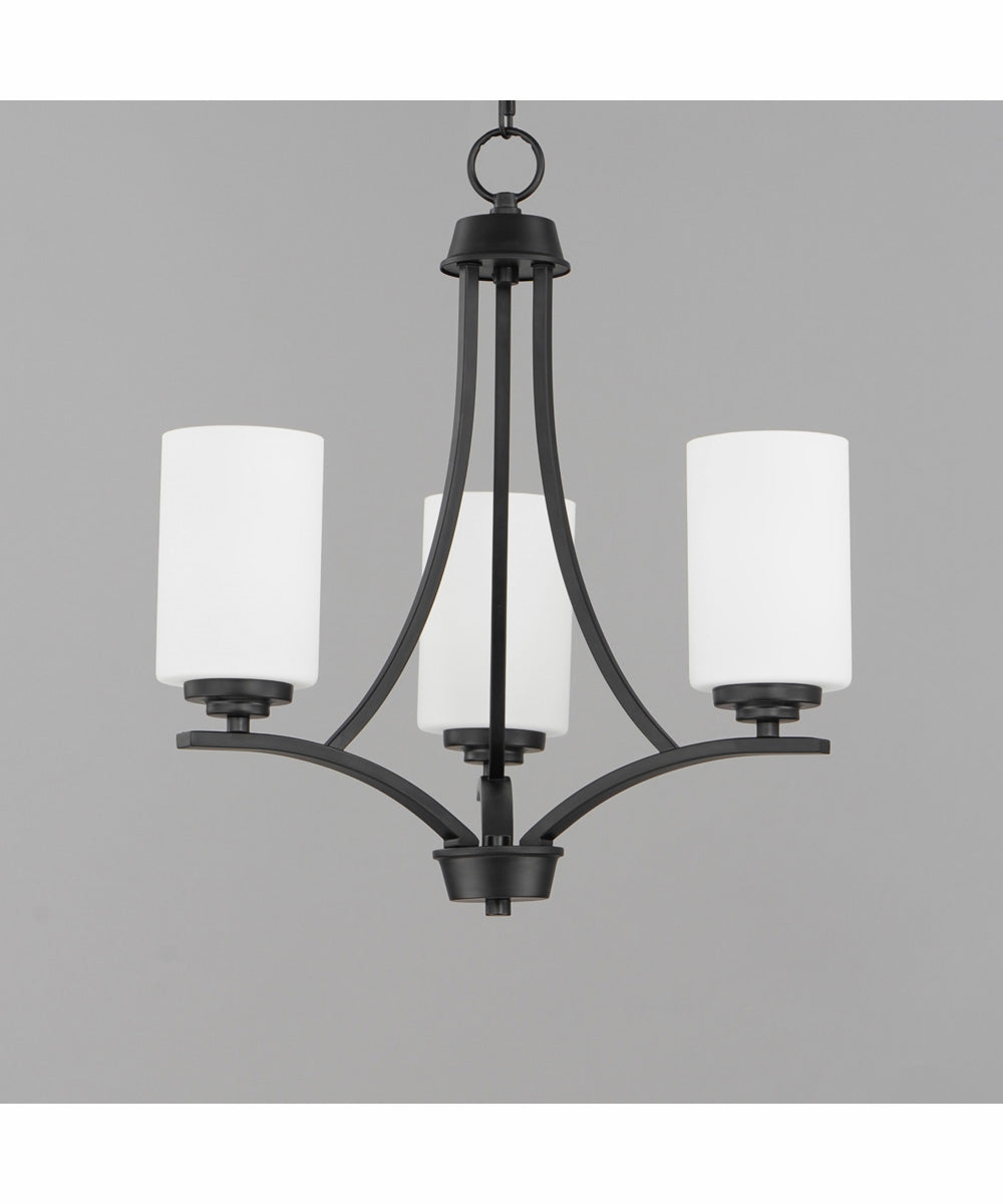 Deven 3-Light Chandelier Black