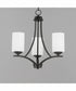 Deven 3-Light Chandelier Black