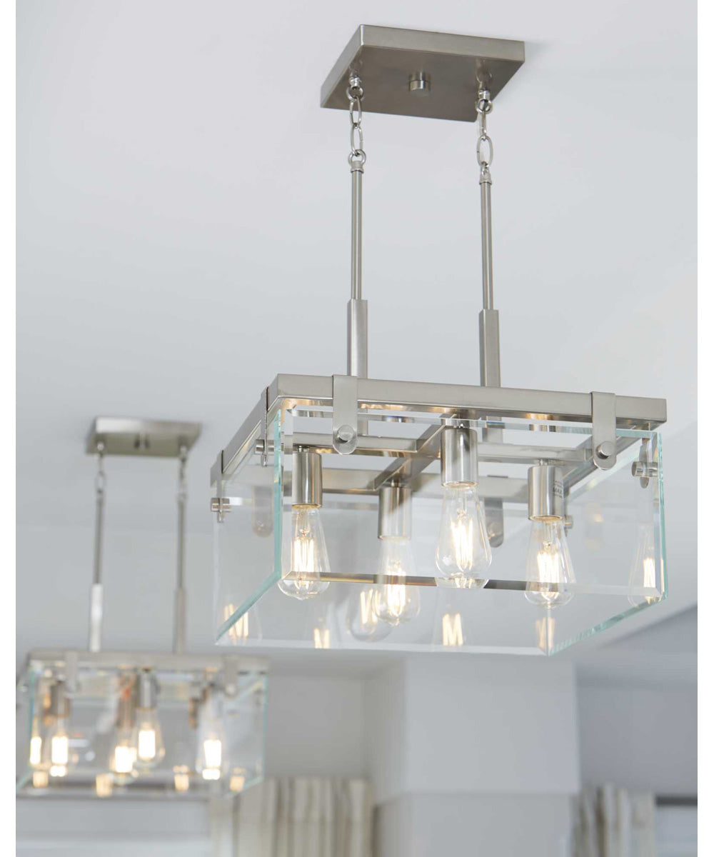 Glayse 16-3/4" Semi-Flush/Convertible Brushed Nickel