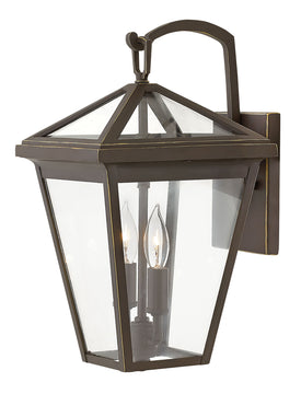 14"H Alford Place 2-Light Small Outdoor Wall Light in Oil Rubbed Bronze