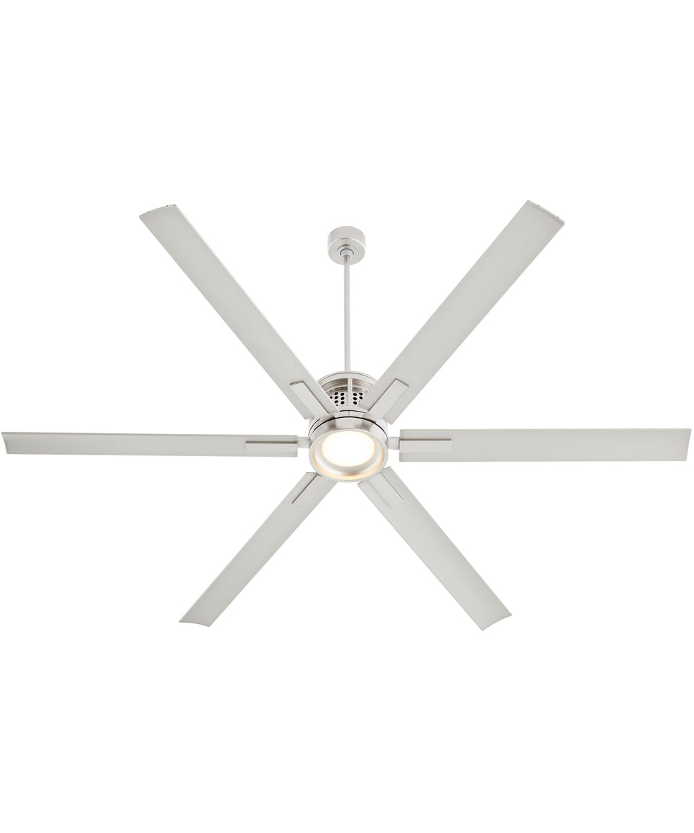 80" Zeus Patio Ceiling Fan Satin Nickel