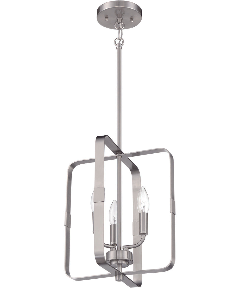 Stowe 3-Light Foyer Brushed Polished Nickel