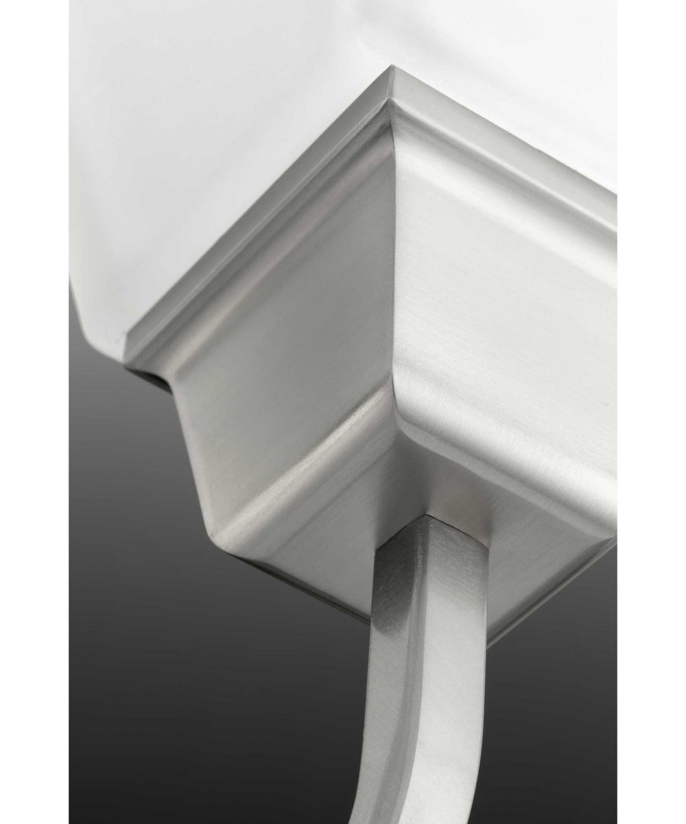 Clifton Heights 6-Light Etched Glass Craftsman Chandelier Light Brushed Nickel