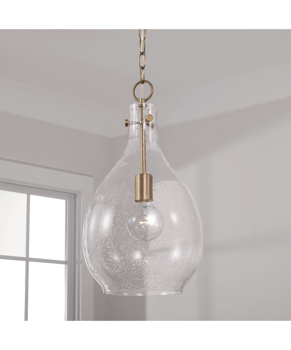 Brentwood 1-Light Pendant Aged Brass