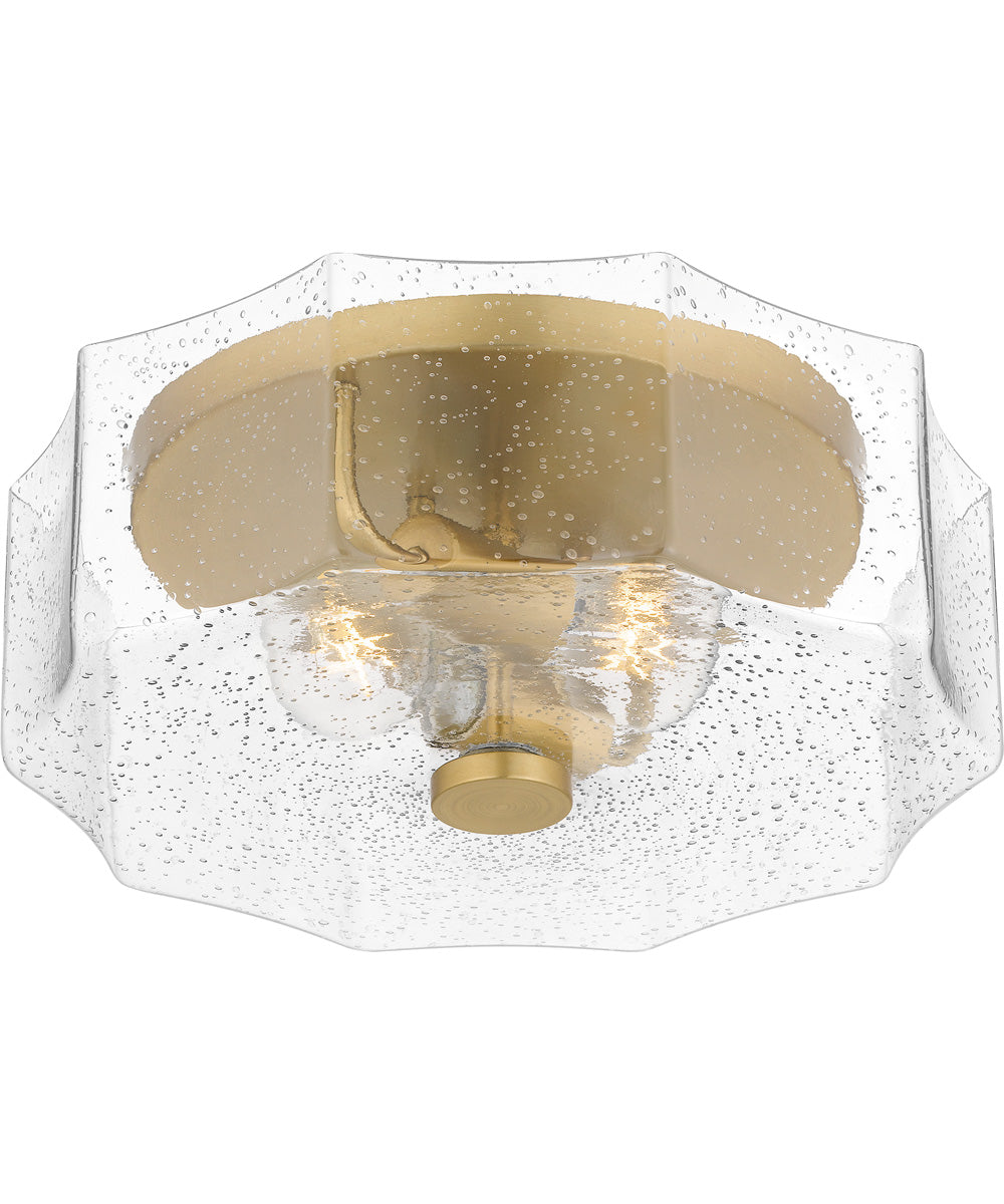 Quoizel Flush Mount Medium 2-light Flush Mount Aged Brass