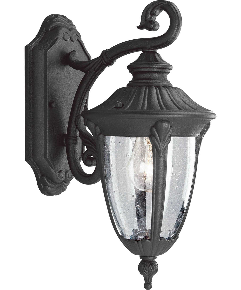 Meridian 1-Light Small Wall Lantern Textured Black