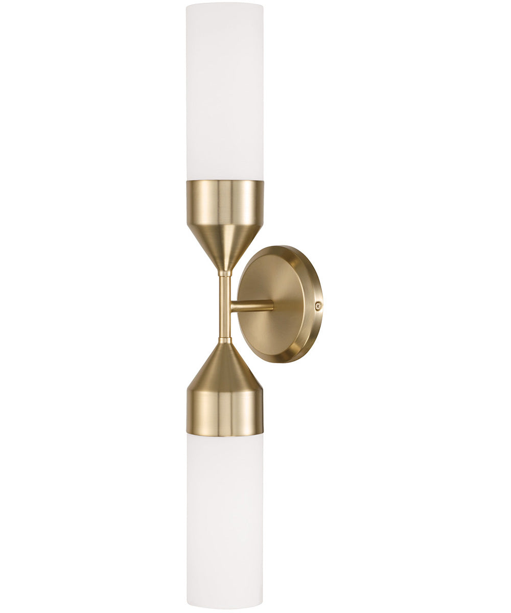 Devon 2-Light Sconce Matte Brass