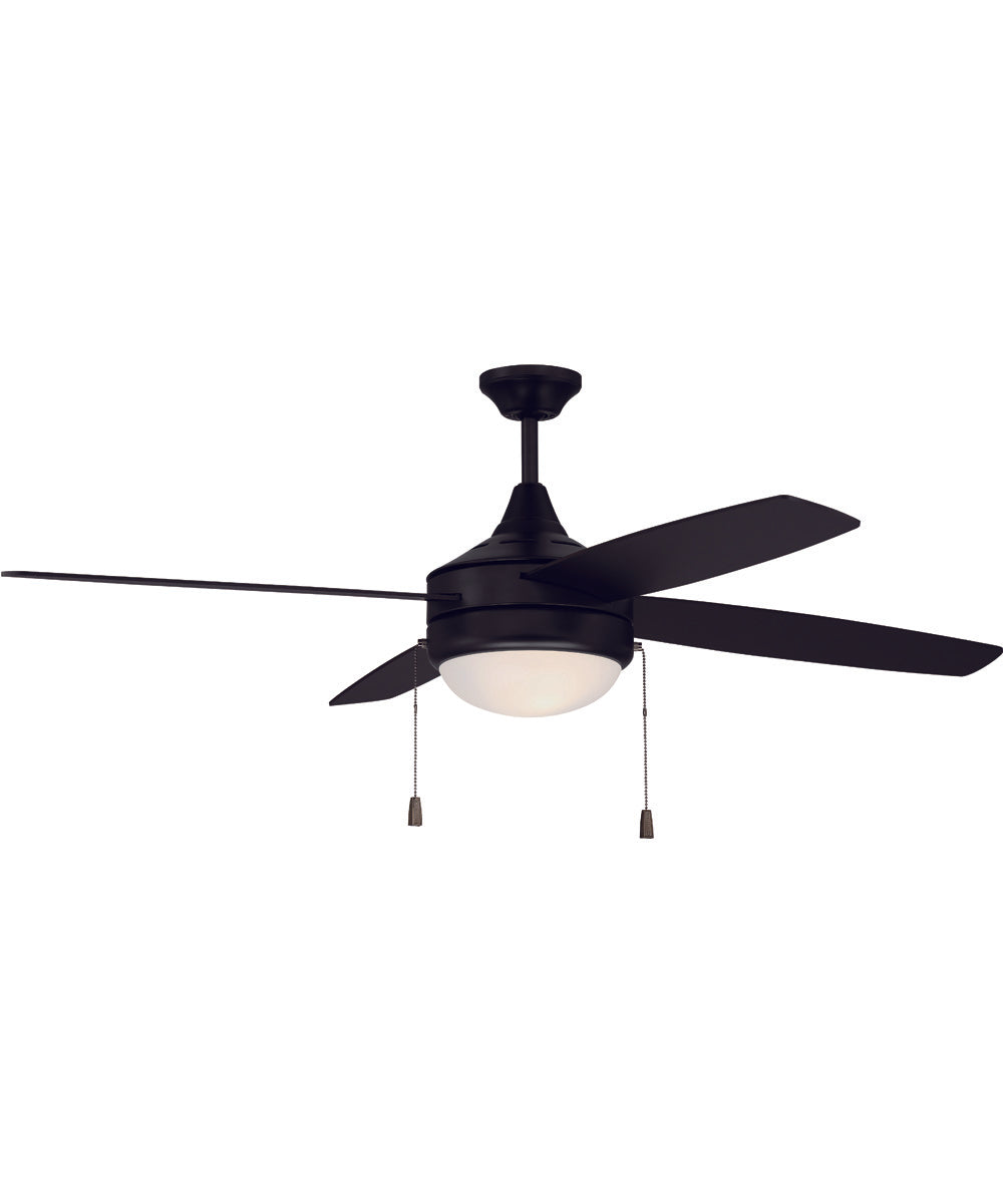 52" Phaze 4 Blade 2-Light Ceiling Fan Flat Black