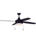 52" Phaze 4 Blade 2-Light Ceiling Fan Flat Black