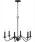 Vincent 6-Light Chandelier Black Iron