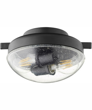 2-light LED Patio Ceiling Fan Light Kit Textured Black