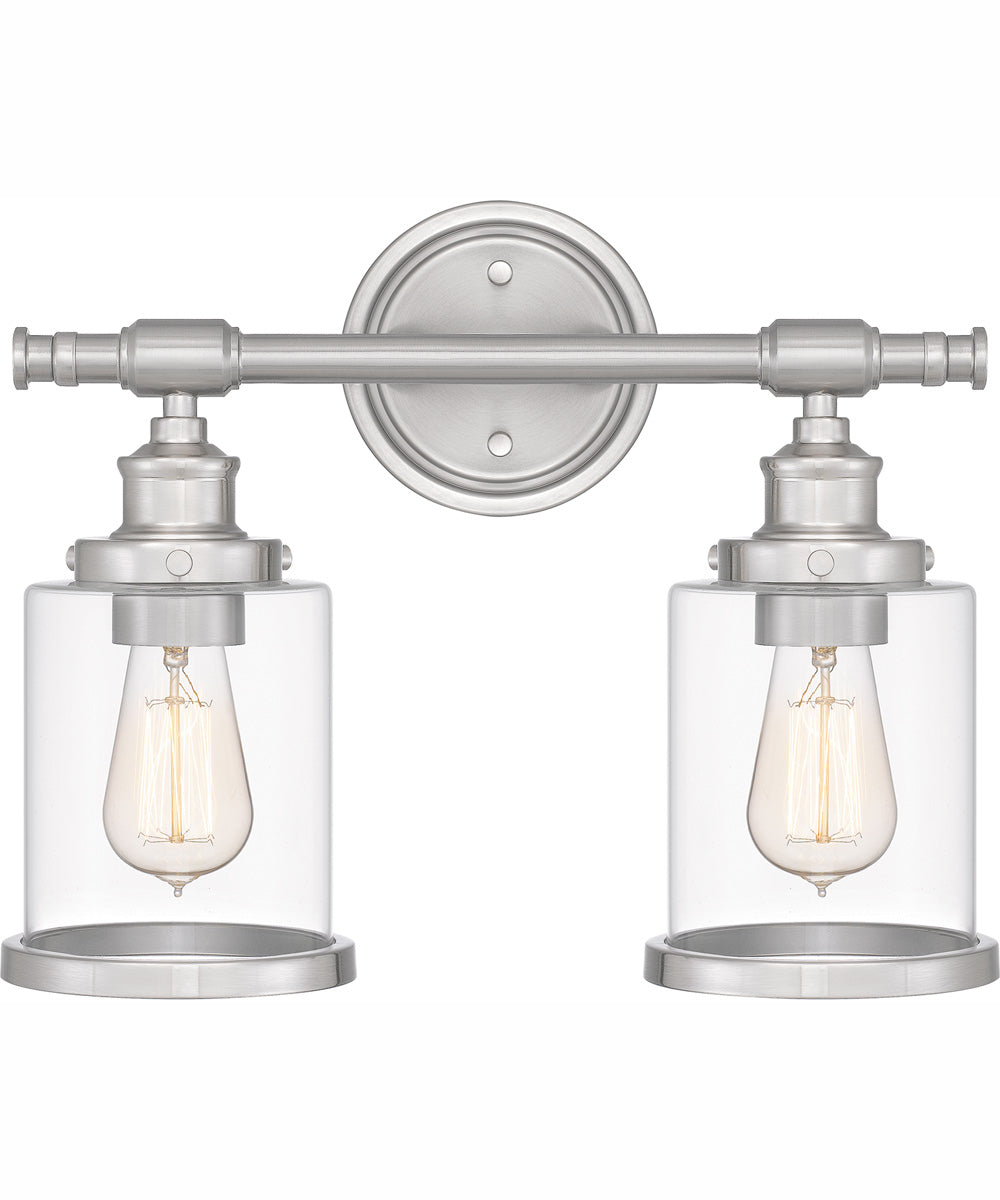 Dixie Medium 2-light Bath Light Brushed Nickel