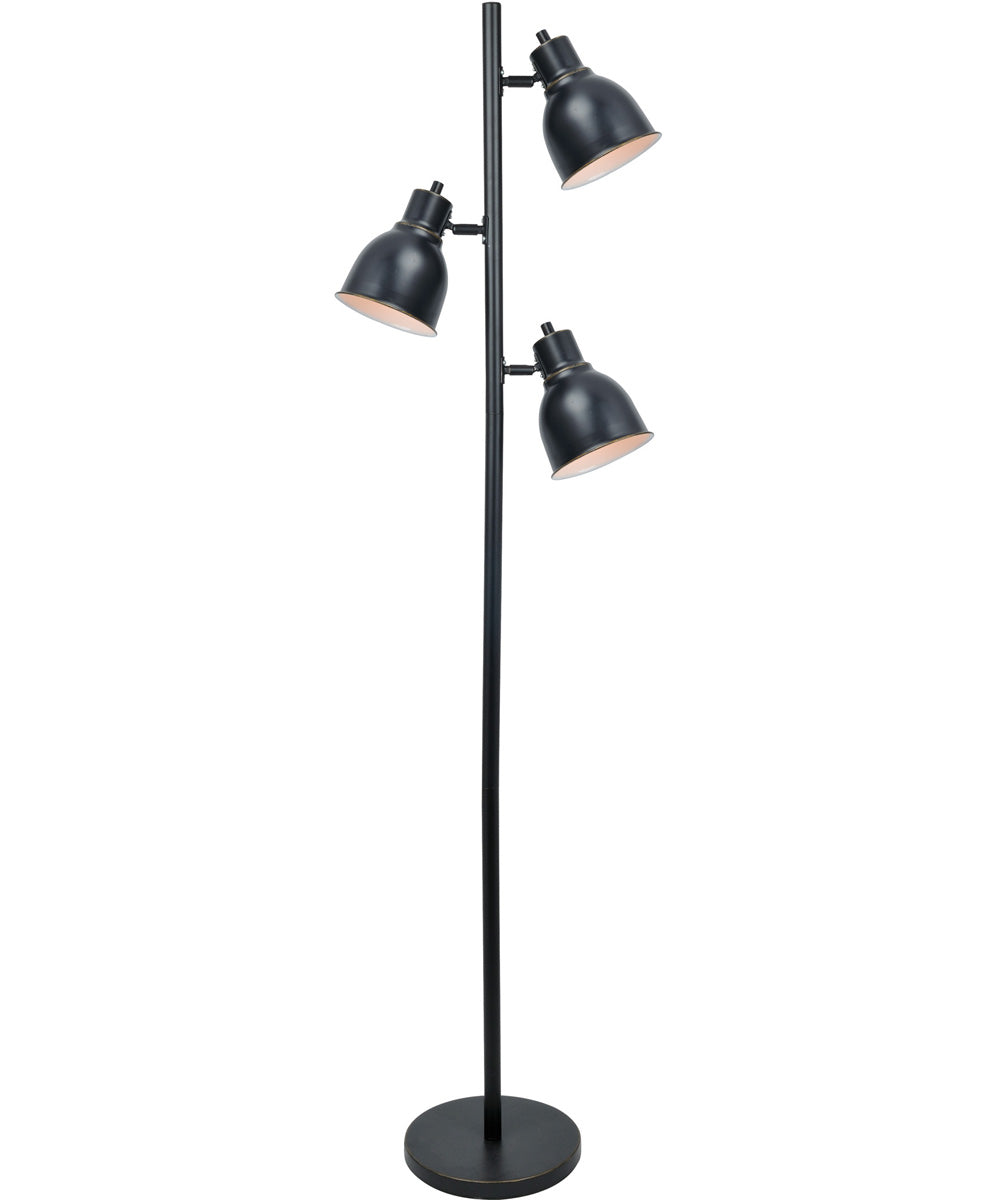 Galvin 3-Light Metal 3-Light Floor Lamp Dark Bronze