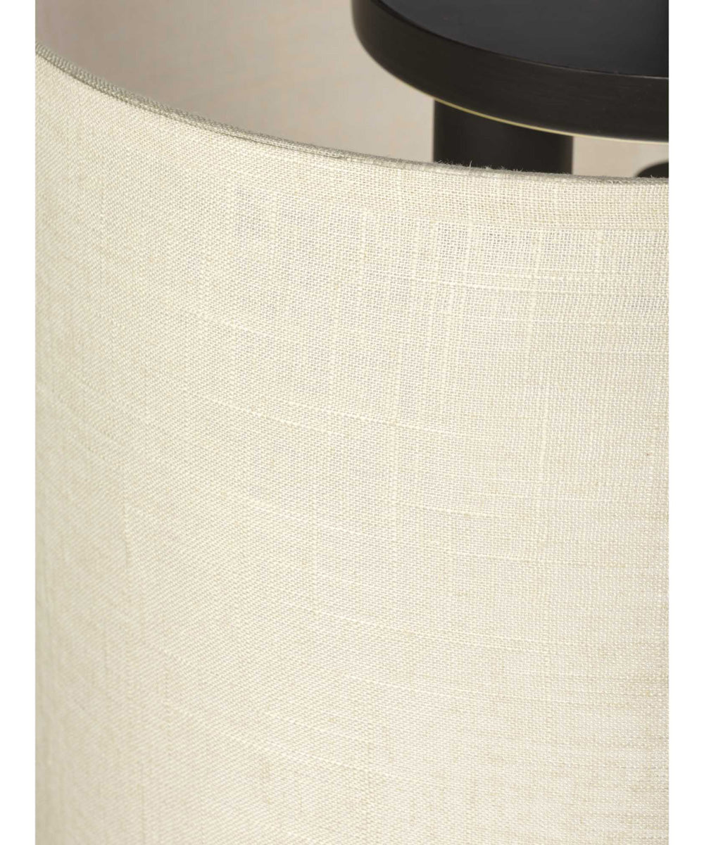 Kempsey 3-Light Harvest Linen Shade Farmhouse Pendant Light Antique Bronze