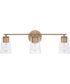 Portman 3-Light Vanity Aged Brass