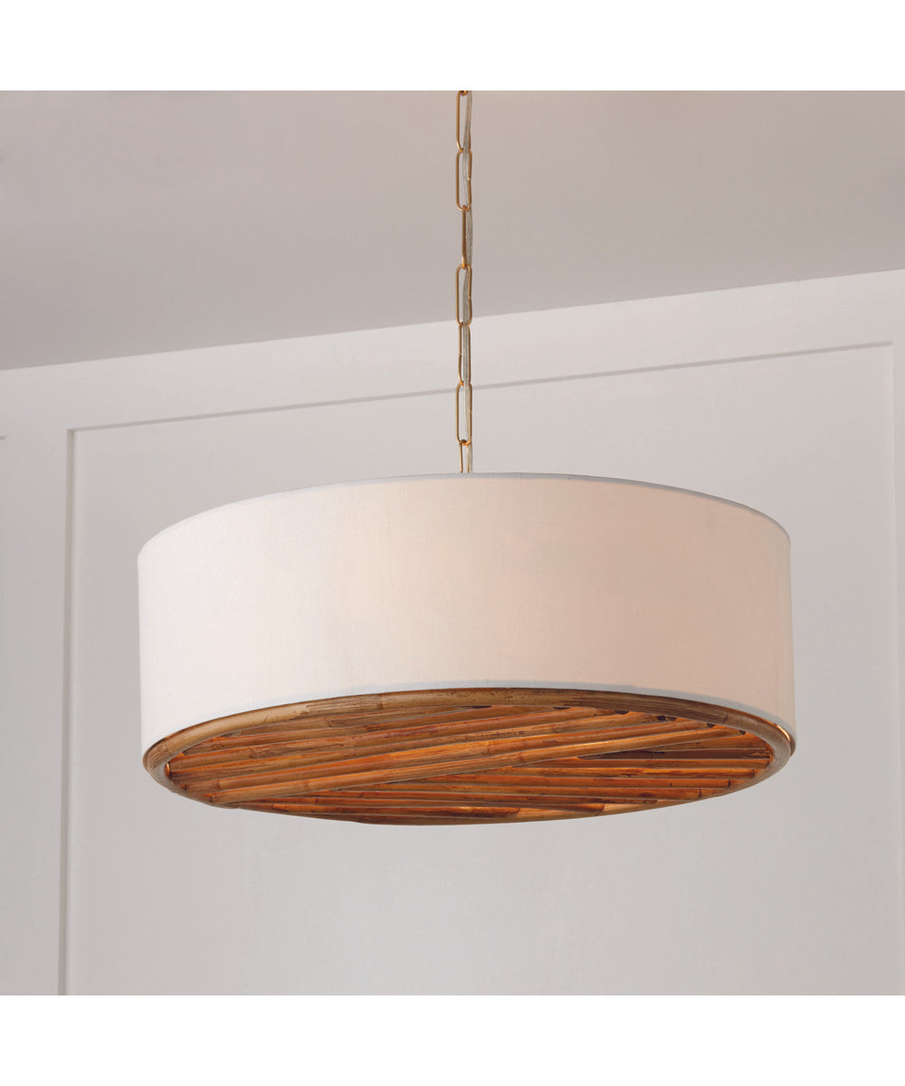 Soleil 4-Light Pendant Matte Brass