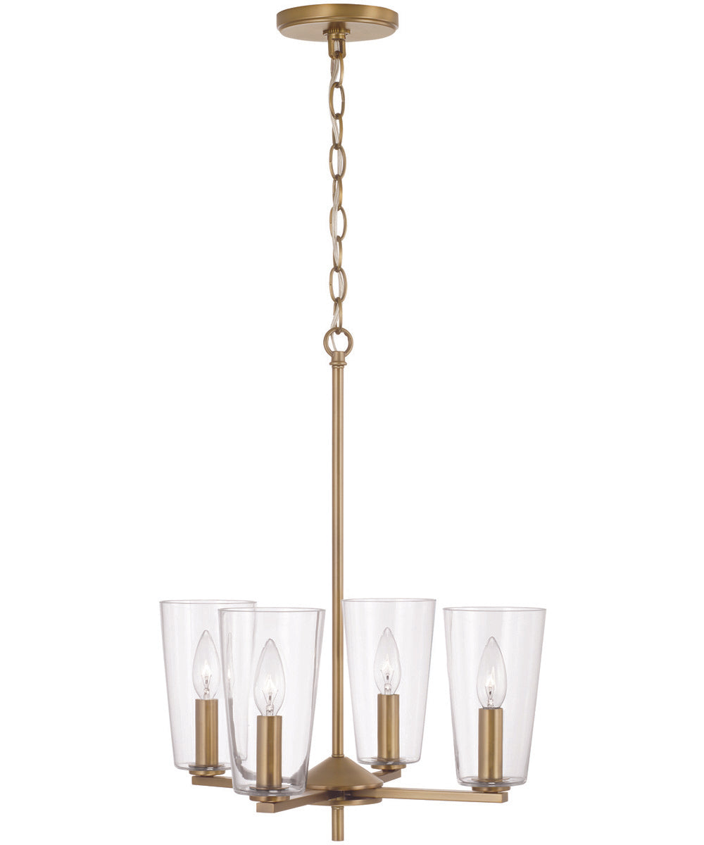 Portman 4-Light Pendant Aged Brass