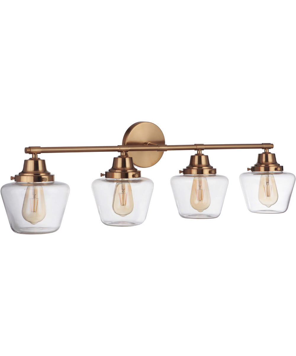 Essex 4-Light Bath Vanity Light Satin Brass
