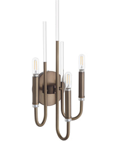 SUMMIT 3-light Wall Mount Light Fixture Dark Brass