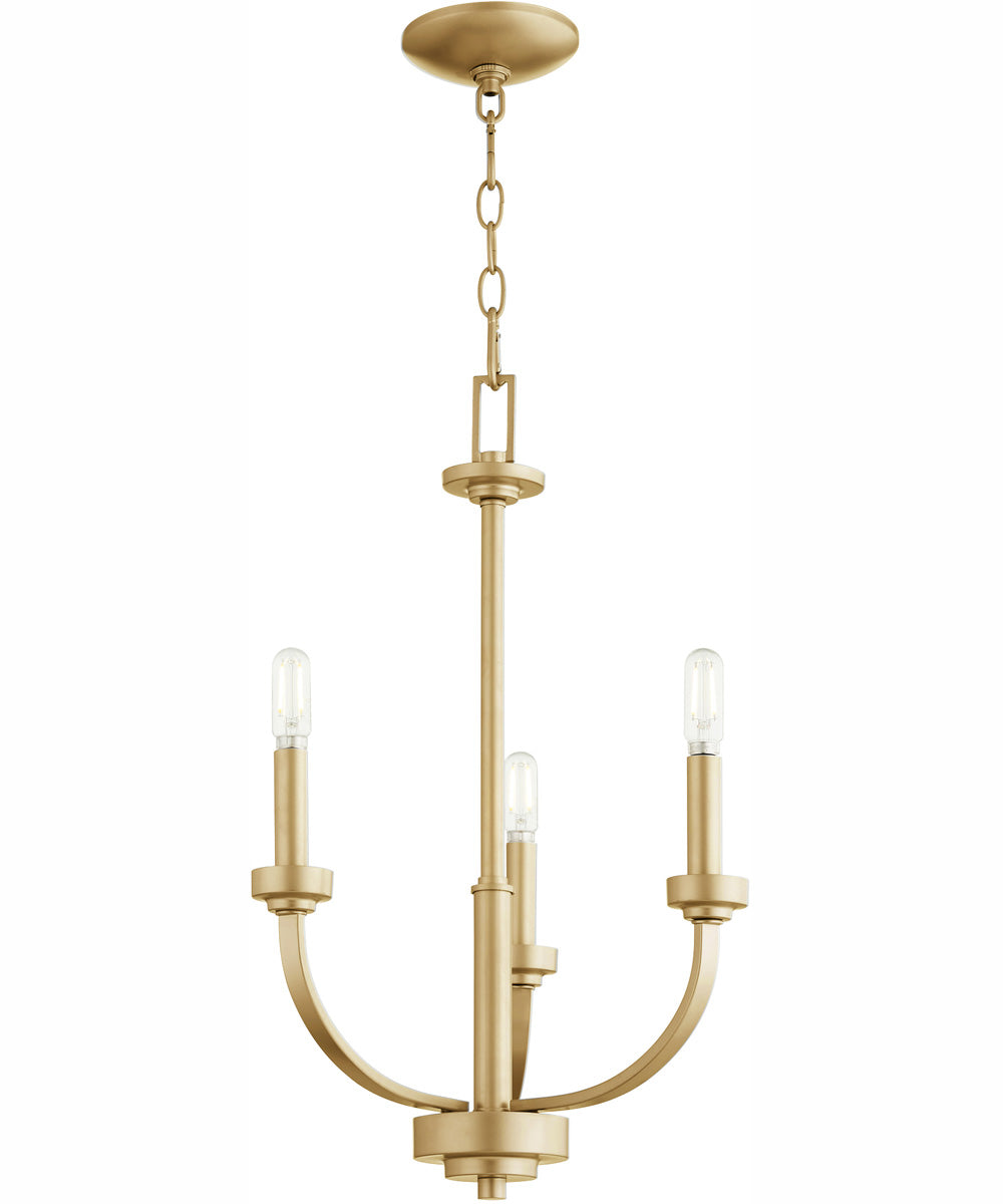 Reyes 3-light Chandelier Aged Brass