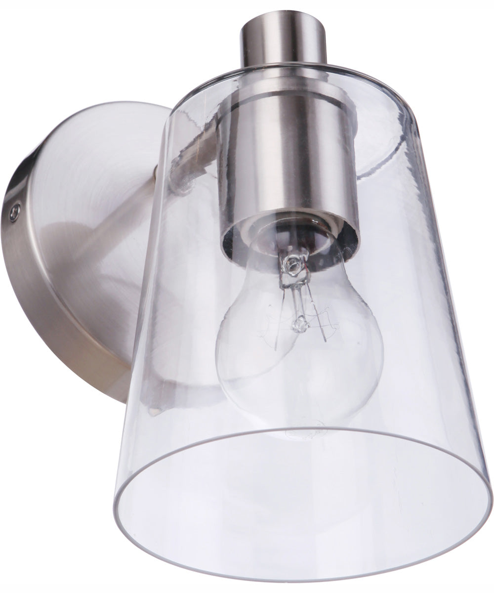 Emilio 1-Light Wall Sconce Brushed Polished Nickel