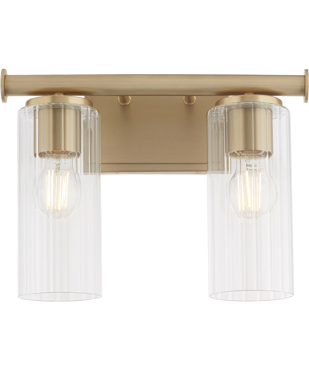 Tamara Day's Mercier 2-light Bath Vanity Light Aged Brass