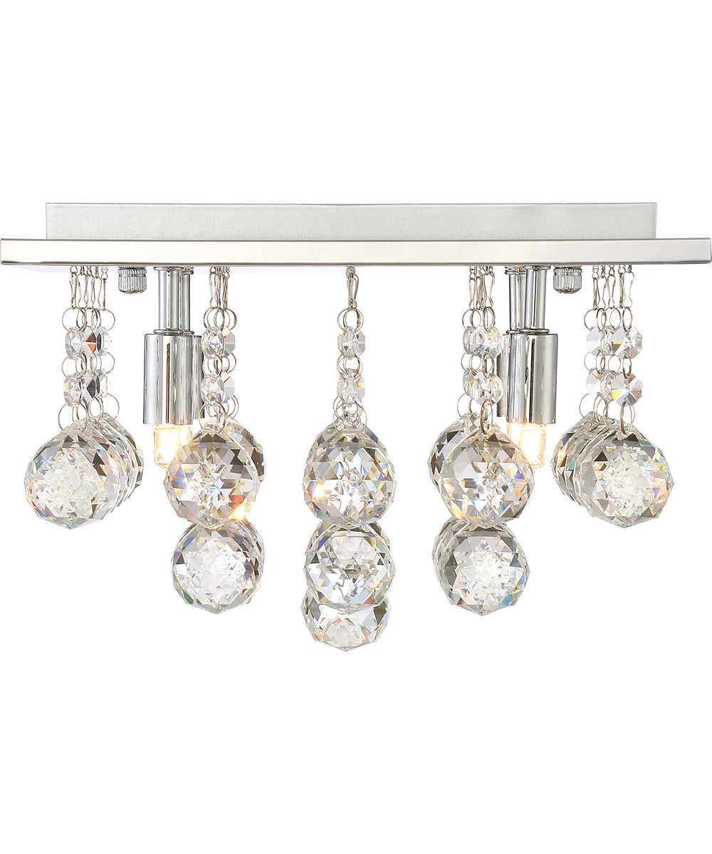 Bordeaux Small 4-light Flush Mount Polished Chrome